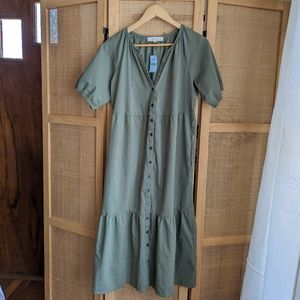 NWT Loft Green Midi Dress
